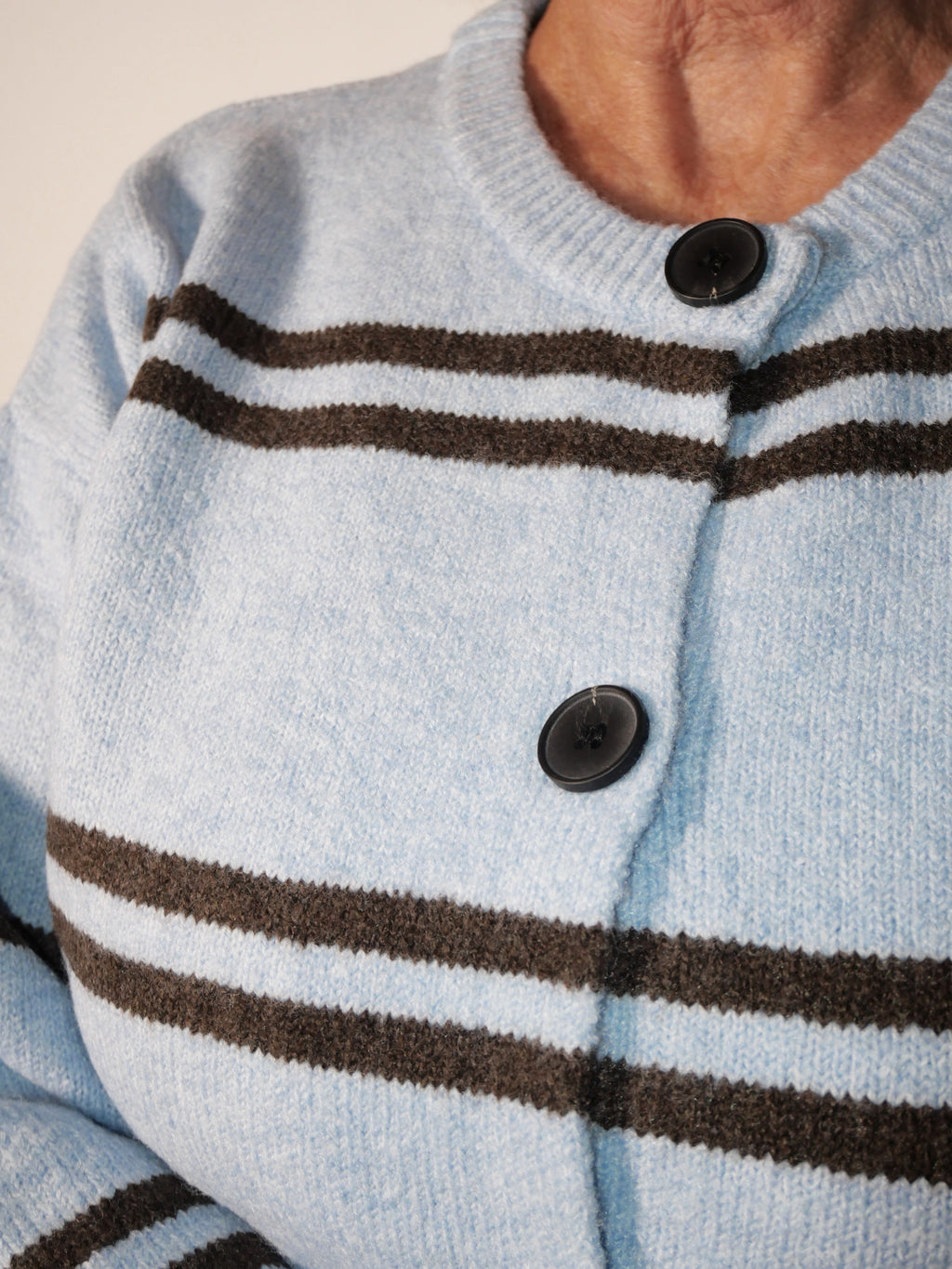 Blue Striped Cardigan