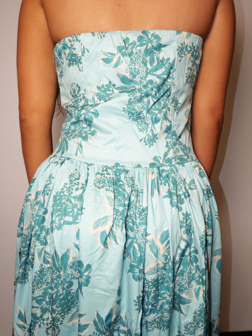 Bluebell Bloom Strapless Maxi Dress